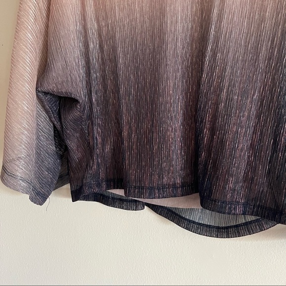 Anthropologie Serena Ombre Top Metallic Dolman Sleeve Top - Picture 7 of 10